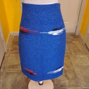 Vintage, Guatemalan blanket pencil skirt